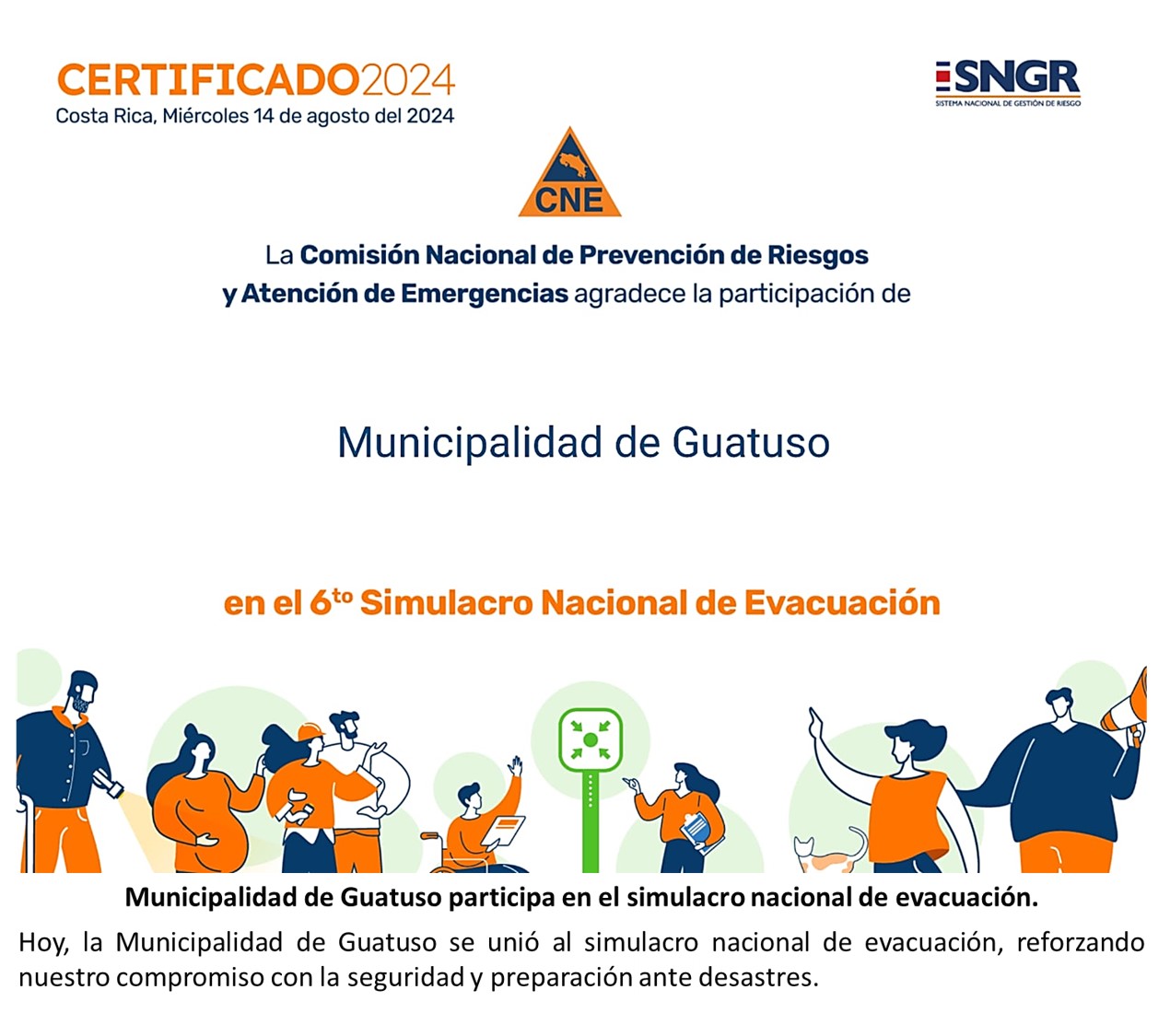 6to Simulacro Nacional que la Municipalidad participa