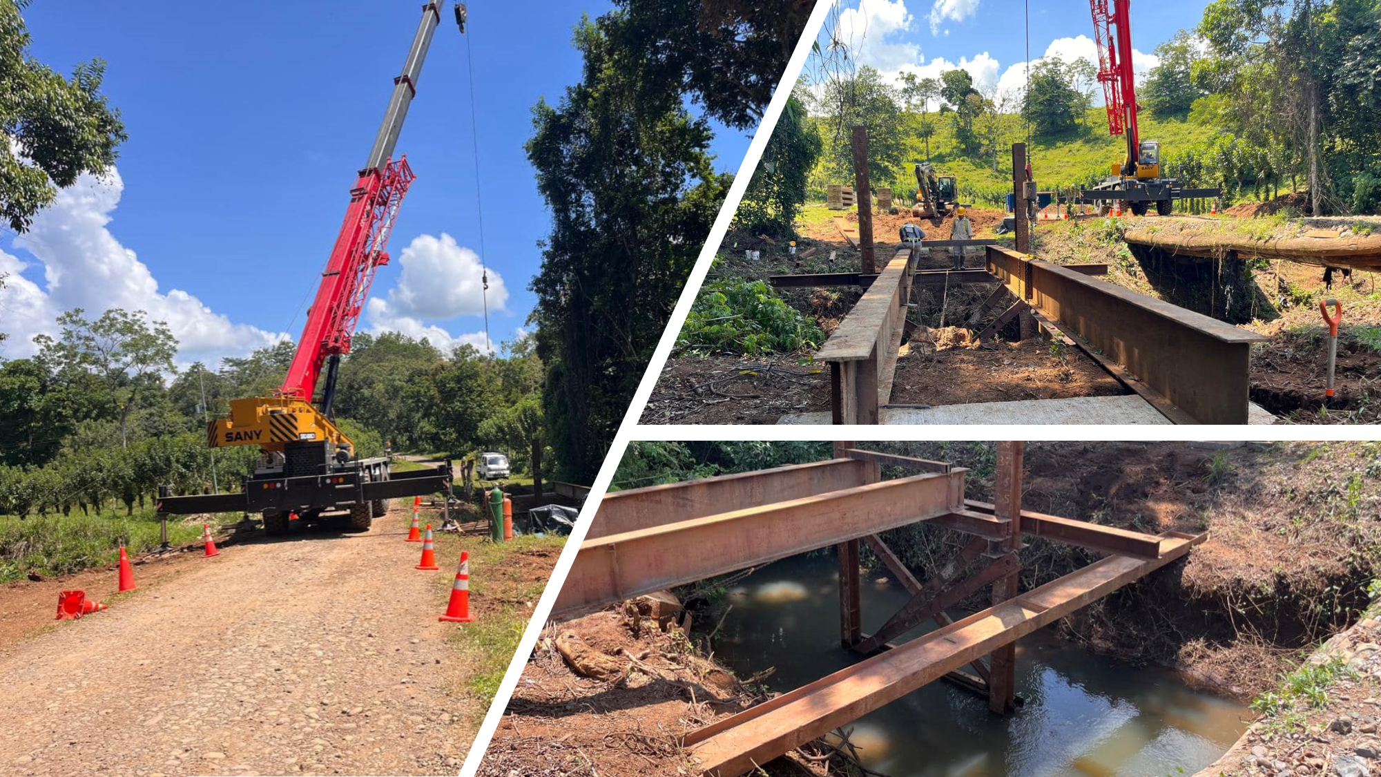 Inicia trabajos para construir nuevo puente en La Garita, río Caño Ciego